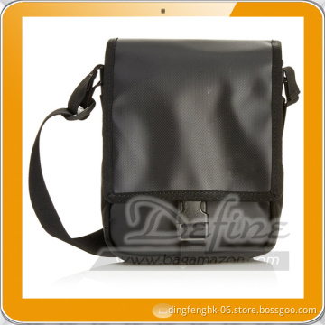 Black Waterproof Tarpaulin Cross-Body Shouder Bag